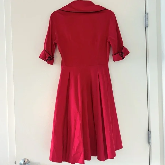 Rockabilly Deadly Dames x Micheline Pitt housewife pinup 50s midi deess XS - Picture 3 of 9